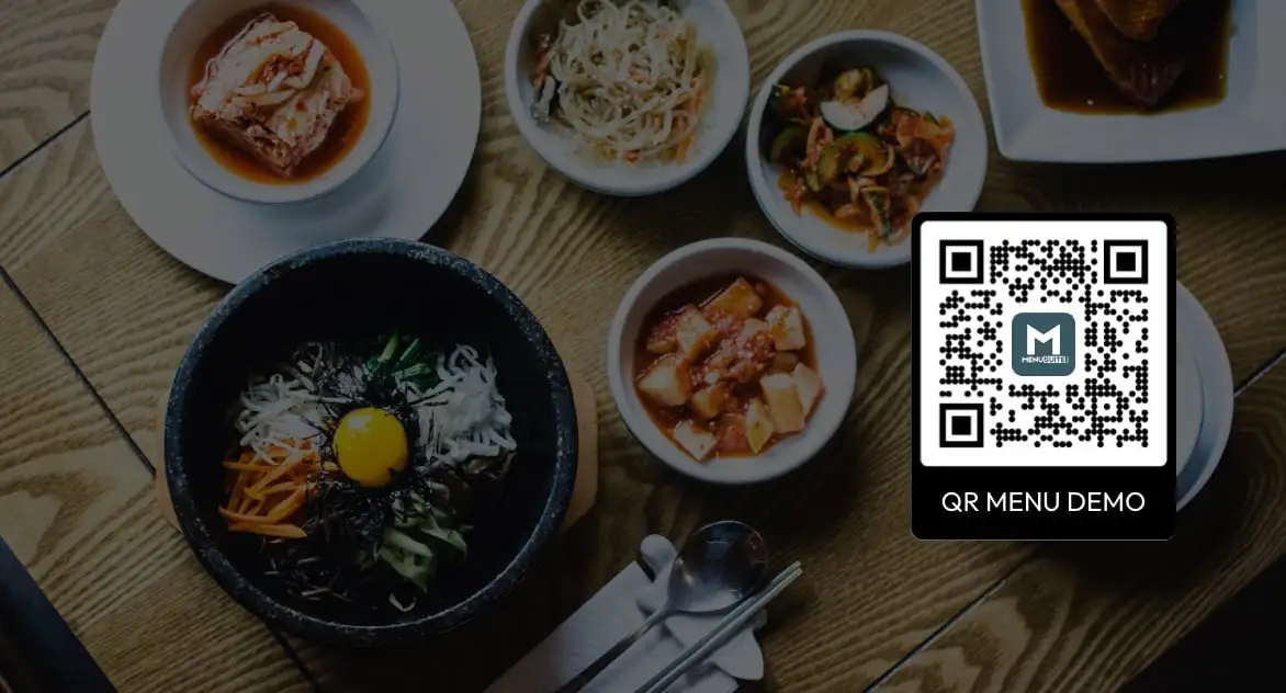 qr demo qr code over a meal